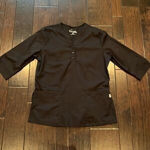 Butter-Soft Black Scrub Top Size Medium